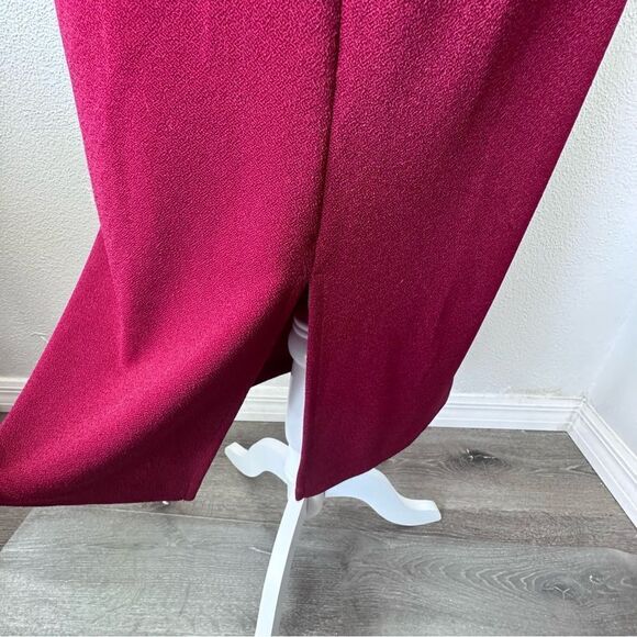 Susan Graver Sleeveless Dress Midi Style Passport Burgundy Size Small - Picture 7 of 11